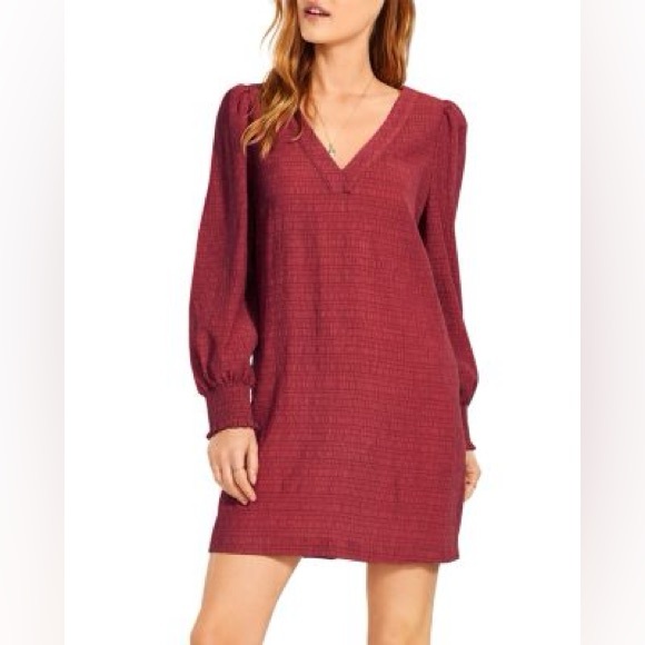 BB Dakota by Steve Madden Ruston Smocked Mini Dress Size Large NWT - Picture 1 of 5